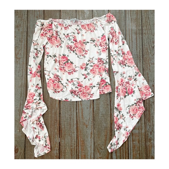 Charlotte Russe Tops - SOLD Charlotte Russe off the shoulder floral top